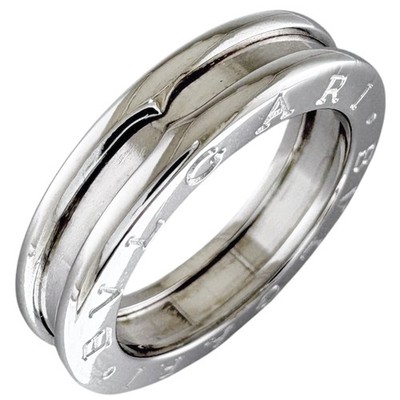 BVLGARI Ring US 5 3/4 EU51 K18 Weißgold B-zero.1 1 Band gebraucht