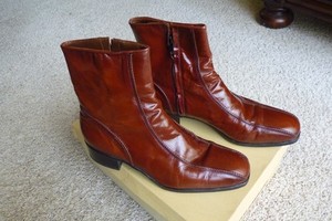 Vintage Florsheim Designer Collection Brandy Leather Dress Boot Mens Size 10.5 C