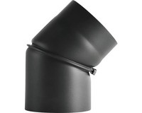 Ofenrohr-Bogen Bertrams Verstellbar 0-45° Ø 120 Mm Senotherm Uht-Hydro Schwarz