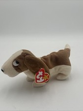 VINTAGE TY Beanie Baby TRACKER THE BASSET HOUND DOG 8" Plush STUFFED ANIMAL NEW
