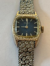 Seiko - Ladies silver square watch with hammered pattern strap - Not working