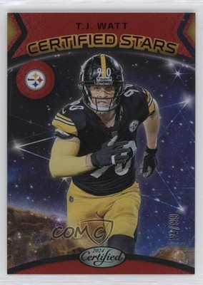 2024 Certified Stars Red Mirror 14/99 TJ Watt #19 1n8m