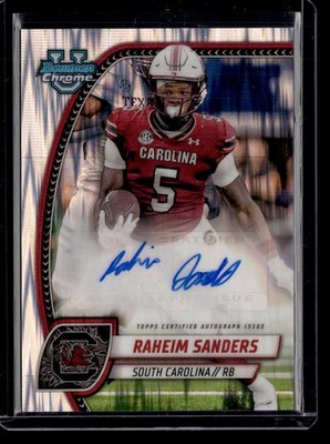 2024 Bowman University Chrome #PA-RSA Raheim Sanders Prospect Autographs