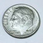 1963 D ROOSEVELT SILVER DIME - 90% SILVER - CIRCULATED COIN #5100