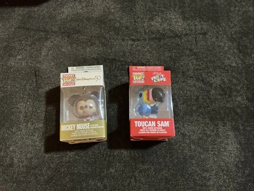 Funko Pocket Pop Disney 50th Mickey Mouse Space Mountain / Toucan Sam Keychains