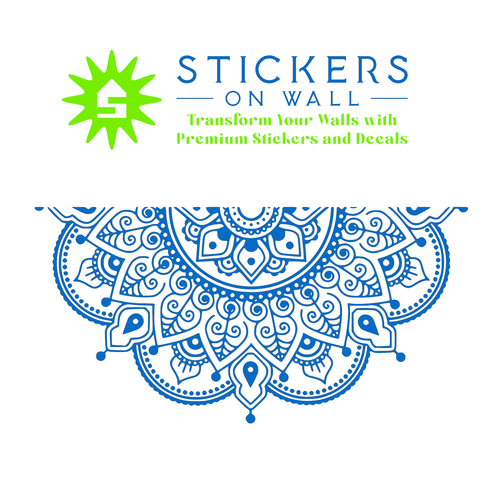 Large Boho Half Mandala Wall Sticker Bedroom Above Bed Vinyl Wall Decal - Picture 2 of 24