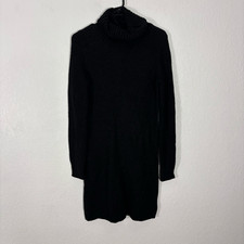 Cabi Black Uptown Ribbed Turtleneck Sweater Long Sleeve Dress Size Small Style#