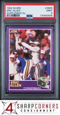 1989 SCORE SUPPLEMENTAL #380S ERIC ALLEN RC EAGLES HOF PSA 9