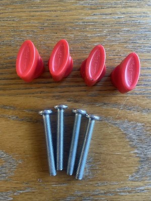 Melissa  and Doug replacement parts easel RED 4 bolt covers and 1-7/8  Bolts