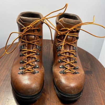 SCARPA TRIONIC Italy Vintage Hiking Backpacking All Leather Boots Men Size US 11 SCARPA TRIONIC Italy Vintage Hiking Backpacking All Leather  main image 2