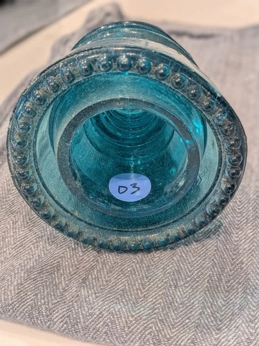 Hemingray no. 42 Blue Glass Insulator #03