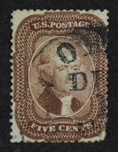 CKStamps: US Stamps Collection Scott#29 5c Jefferson Used Pulled Perf CV$350