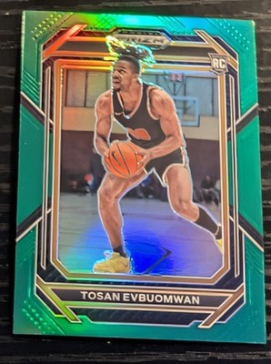 2023 Panini Prizm Draft Picks Green Tosan Evbuomwan RC #11 Princeton Tigers