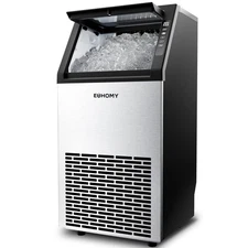 Commercial Ice Maker Machine,100lbs/24H Stainless Steel Under Counter Ice Mac...