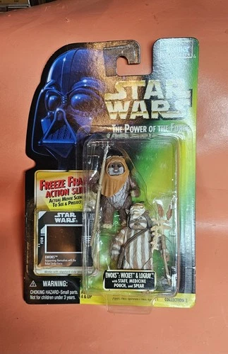 Kenner 1997 Star Wars Ewoks Wicket And Logray Freeze Frame Figure