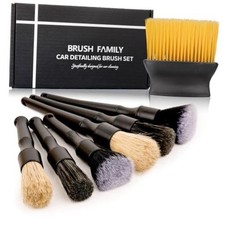 7PCS Car Detailing Brush Set, Ultra Soft Boars Hair Car Interior Detailing