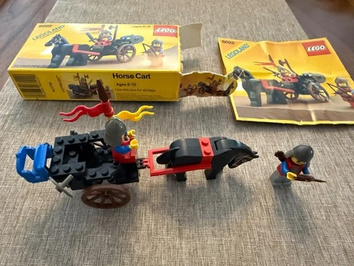 Vintage LEGO 6022 Castle Lion Knights Horse Cart w/ Box Manual 1984 Rare