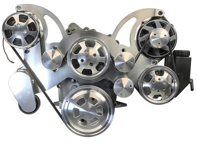 Big Blcok Ford 429 460 Polished Complete Engine Serpentine Pulley Kit BBF