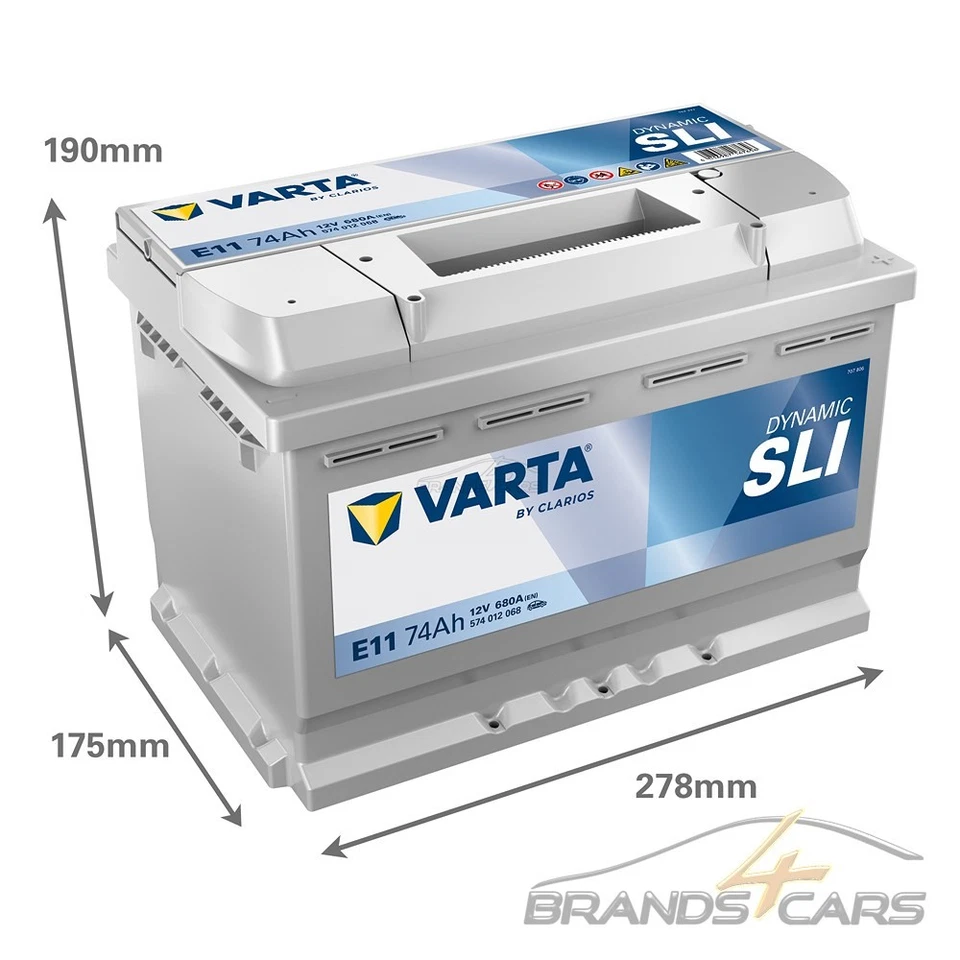 VARTA AUTOBATTERIE DYNAMIC SLI 74Ah STARTERBATTERIE 680A E11 - Bild 2 von 3