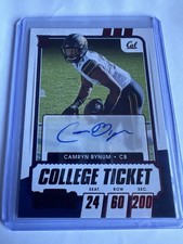Camryn Bynum College Ticket On-Card Auto Cal Golden Bears/ Indianapolis Colts