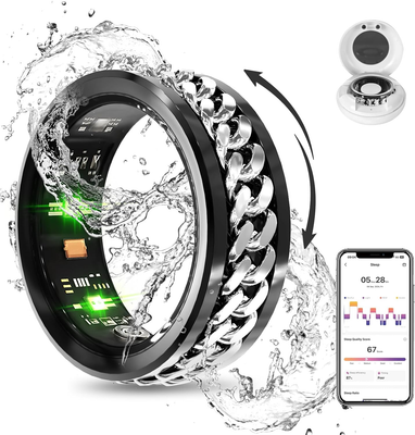 #ad Smart Fitness Tracker Ring Heart Rate Sleep Blood Pressure amp; More IP68 $83.99