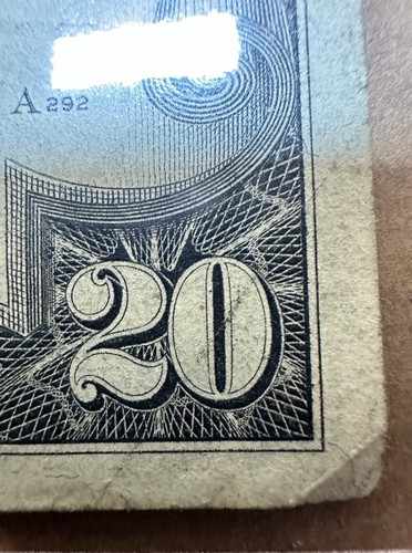 OLD $20 BILL ASCENDING LADDER FANCY SERIAL NUMBERS &MISCENTERED GREEN SEAL ERROR - Picture 9 of 17