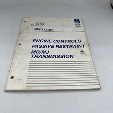 1989 JEEP MEDALLION ENGINE CONTROLS PASSIVE RESTRAINT MB/MJ TRANSMISSION MANUAL 