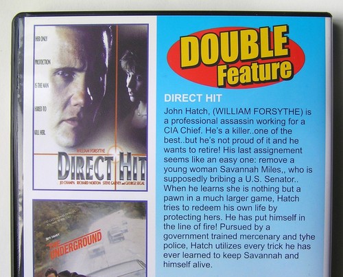 DIRECT HIT & THE UNDERGROUND DVD MOVIE DOUBLE FEATURE John Forsyth & Jeff Fahey - Picture 3 of 4