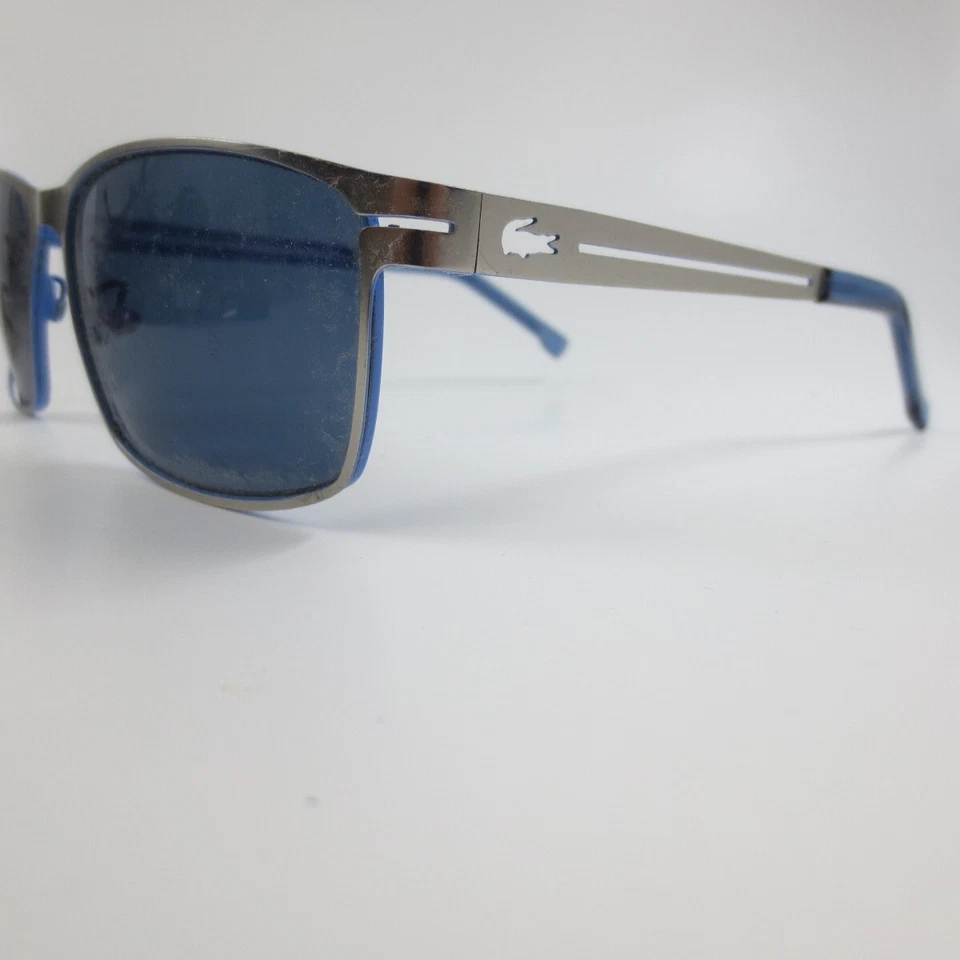 Gafas de sol Lacoste marco L107S 045 para hombre gris metalizado borde completo cuadrado 56-15-140 Foto 2 de 4