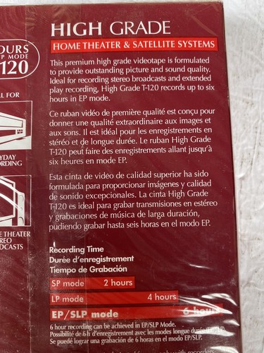 Maxwell Video Cassette High Grade T-120 6 Hour VHS Brand New Sealed - Picture 7 of 7