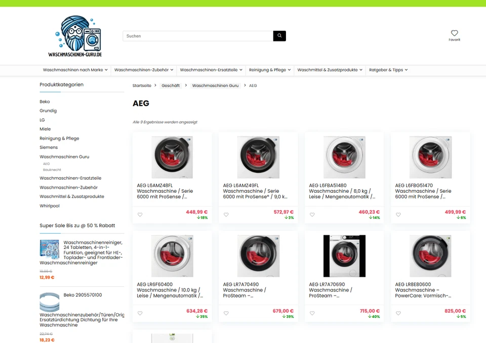 💻 Affiliate-Webprojekt mit Potenzial zu verkaufen – Waschmaschinen-Guru.de 🔥 - Bild 2 von 3