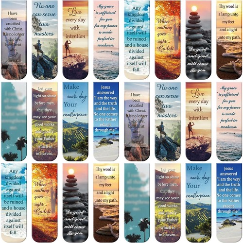 24 Pieces Bible Magnetic Bookmarks Religious Page Clip Magnet Page Marker - Bild 1 von 7