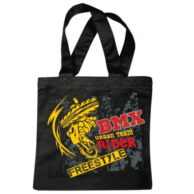 Tasche Beutel Baumwolltasche BMX TEAM RIDER FREESTYLE BICYCLE MOTOCROSS BONANZA