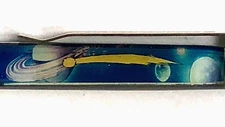 Universe Floaty Pen Moving Comet past Planets Saturn in Space Vintage Floater
