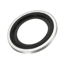 Bonded Sealing Washers M20 27.8x20.7x2mm Carbon Steel Nitrile Rubber Gasket P...