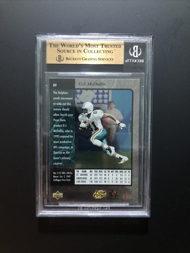 1996 Upper Feck SP O.J. MCDUFFIE #89 BGS GRADED 9.5 ๐ GEM MINT ๐ - Picture 2 of 2