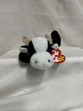 Ty Beanie Baby Daisy the Cow DOB May 10, 1994 W/ Red Santa Suit
