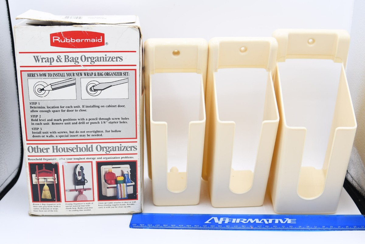 Rubbermaid Wrap Bag Organizers Plastic Storage Holders Brand New Old Stock