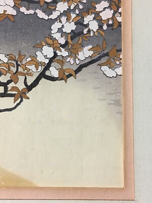 Antique Vintage Benji Asada Japanese Woodblock Print Ninnaji
