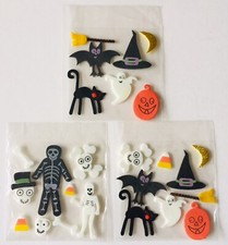 3 Halloween Packs 3D Stickers Creative Hands Foam Skeleton Vampire Monsters
