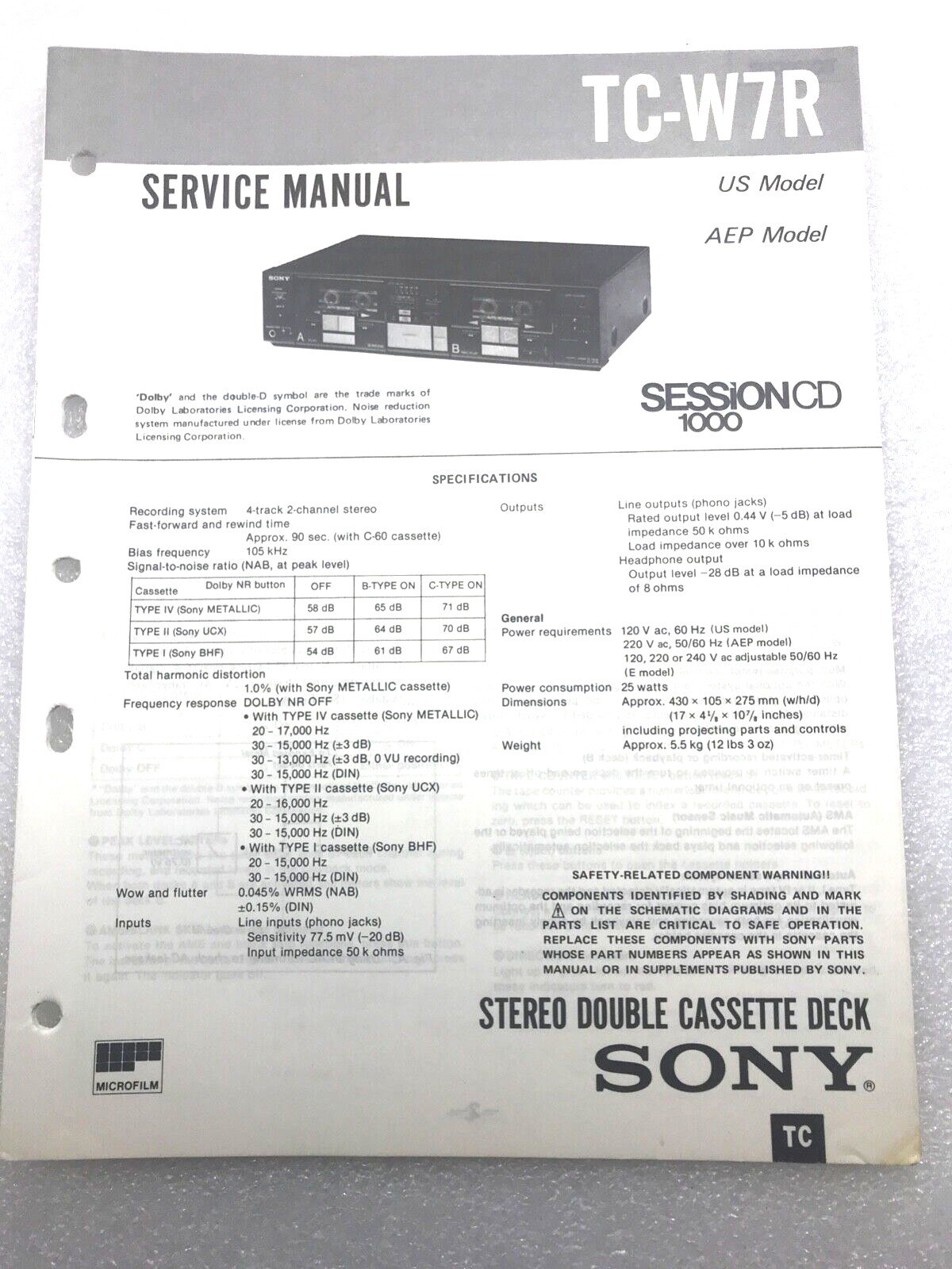 Sony TC-W7R vintage audio equipment - eBay listing photo 2