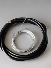 LAMBRETTA EXTRA LONG FRICTION FREE THROTTLE CABLE KIT BLACK (FREE POSTAGE)