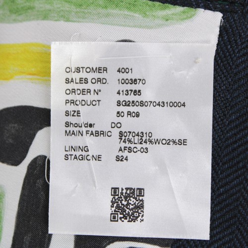 Sartorio Kiton NWT Linen Blend Sport Coat Size 50R (40R US) In Blue Herringbone - Picture 10 of 13