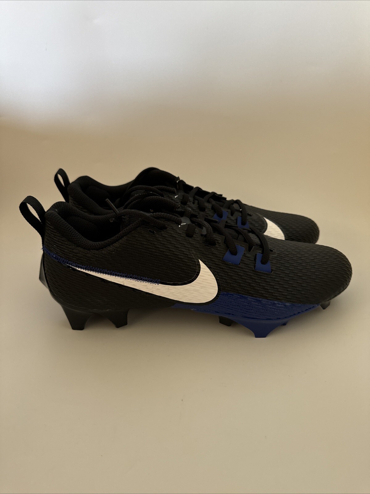 Nike Men’s 10 Vapor Edge Speed 360 2 TB Football Cleats Black/Blue FN7764-003