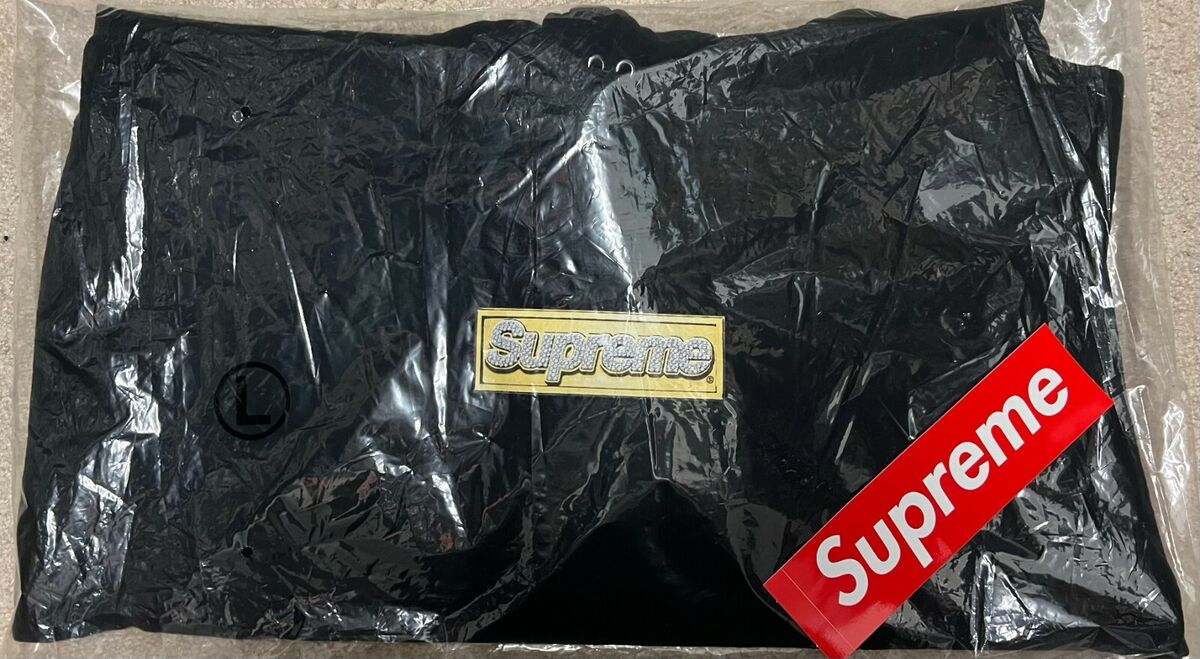SUPREME BLING BOX LOGO HOODIE SWEATSHIRT BLACK (BOGO) SS22 SUPREME BLING BOX LOGO HOODIE SWEATSHIRT BLACK (BOGO) SS22