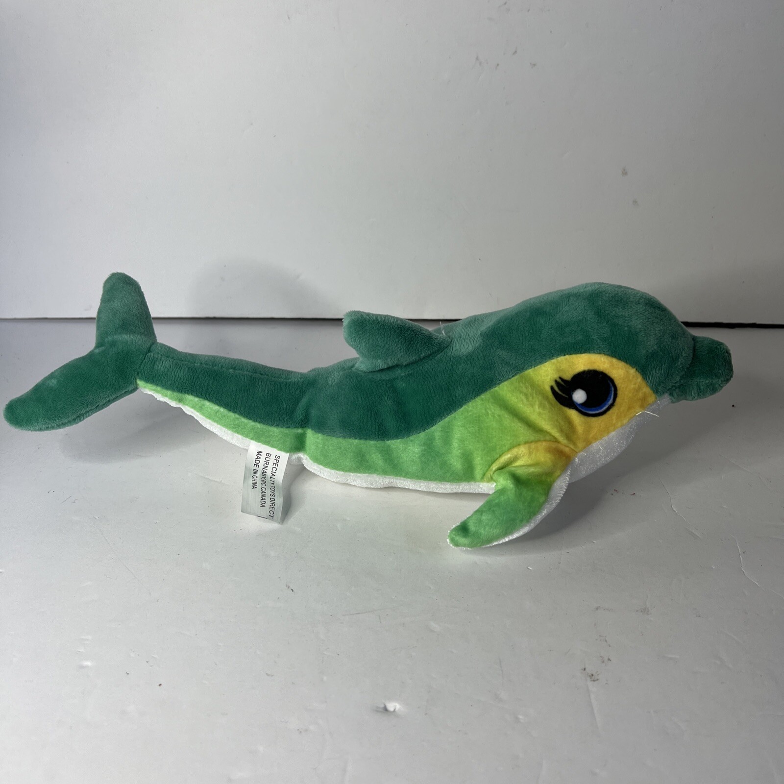Ideal Toys Direct Dolphin Plush Green Marine Sea Stuffed Animal Soft
