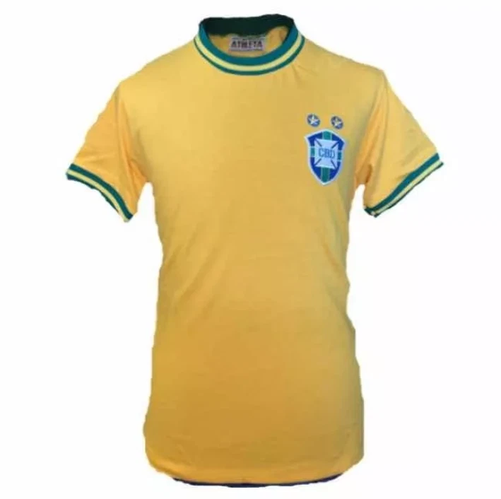 BRAZIL Jersey *1968* ORIGINAL Retro Athleta Official Pelé - 2 stars before  WC70