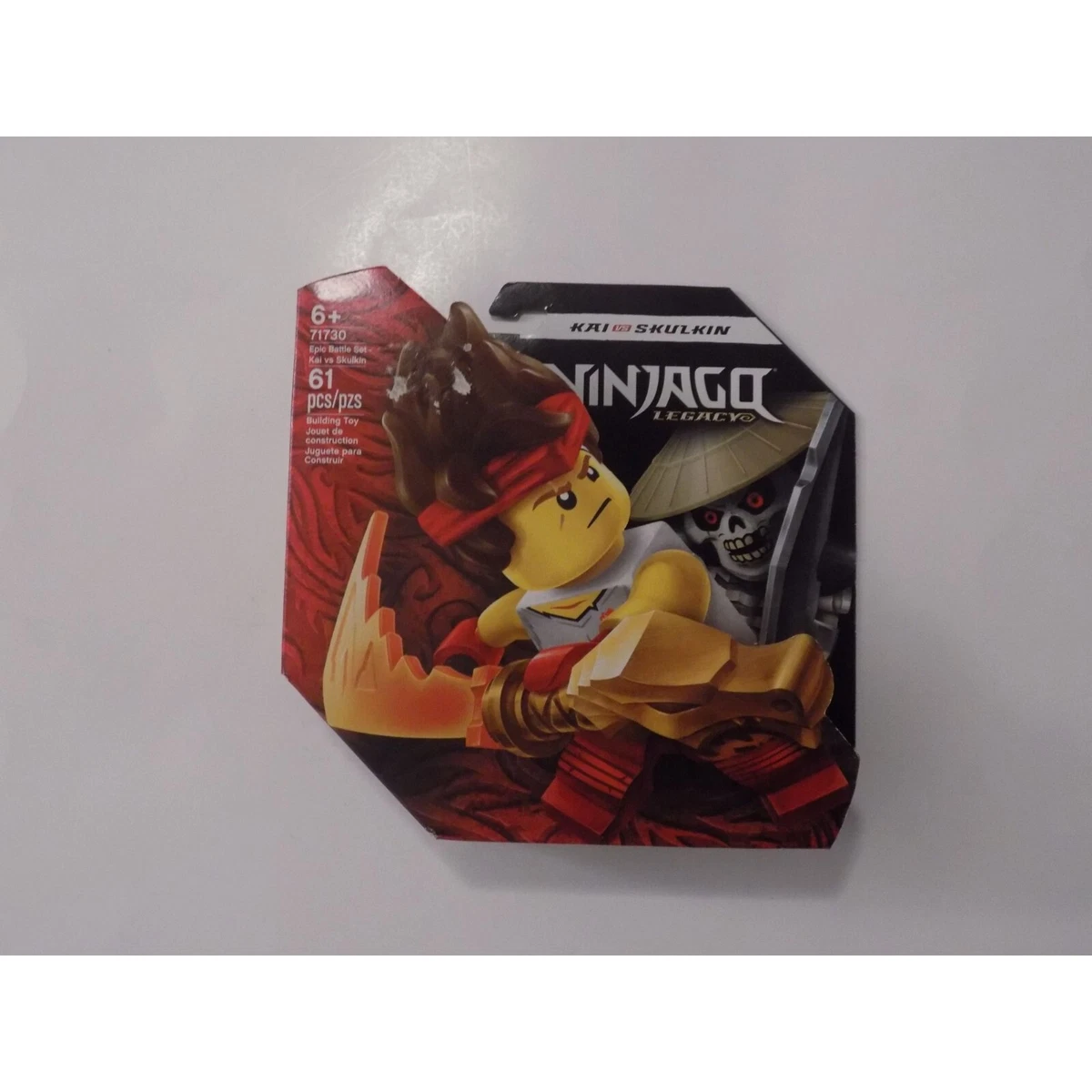 LEGO NINJAGO Epic Battle Set Kai vs. Skulkin Building Kit 71730 Slight Tear