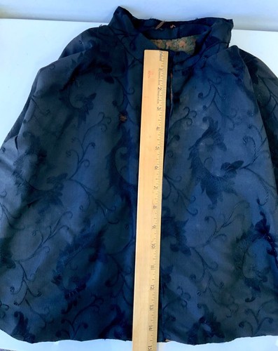 Antico mantello/cappello vittoriano edoardiano nero da lutto 15” completamente foderato - Foto 14 di 16