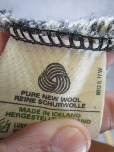 Vintage Norwear Sweater Womens Large White Knit Geometric Wool Crew Nordic - Picture 7 of 7